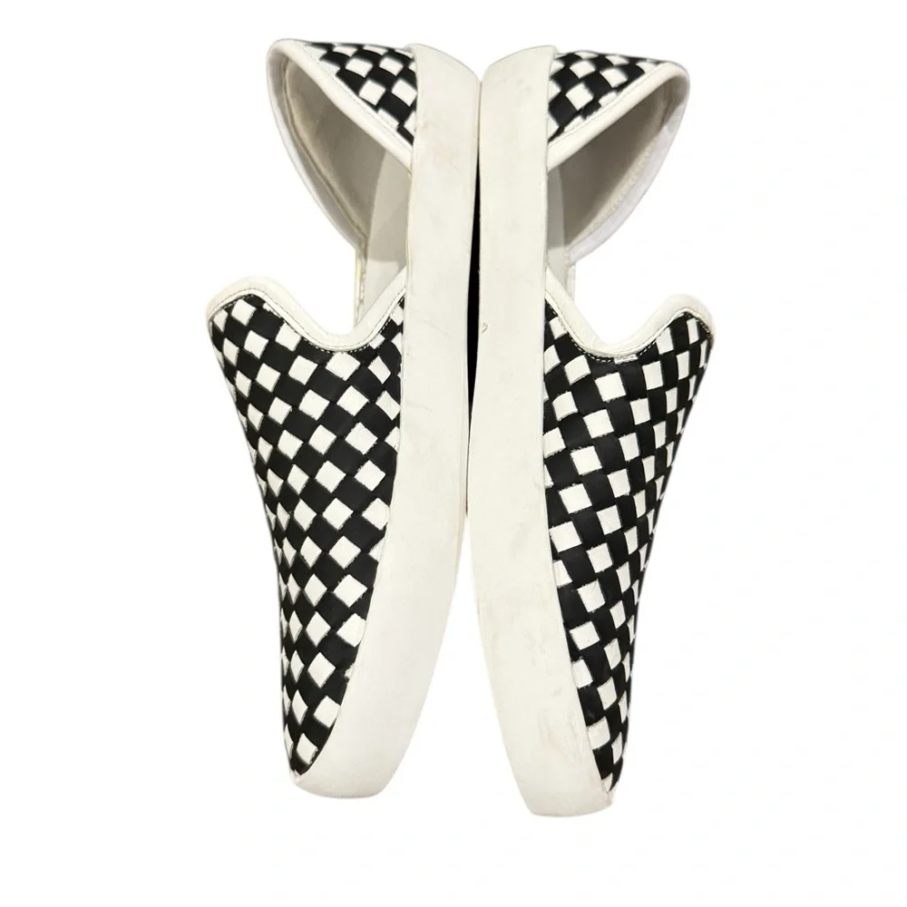 Freda Salvador Eddy D’Orsay Checkered Slip-Ons Sneaker Flats Size 6 - Picture 12 of 15
